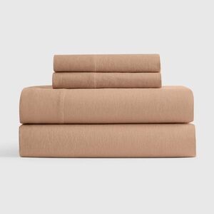 QUINCE European Linen Sheet Set Full Latte 6805